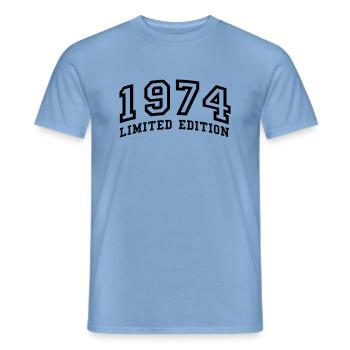 1974 Limited Edition Birthday - Men's T-Shirt - carolina blue - Front - AI Model Male 178 light (178cm)