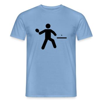 Raquettes de tennis de table, tennis de table - T-shirt homme - carolina blue - Devant - AI Model Male 178 light (178cm)