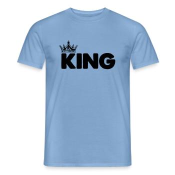 King - Men's T-Shirt - carolina blue - Front - AI Model Male 178 light (178cm)