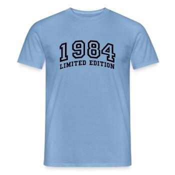 1984 Limited Edition Birthday - Men's T-Shirt - carolina blue - Front - AI Model Male 178 light (178cm)