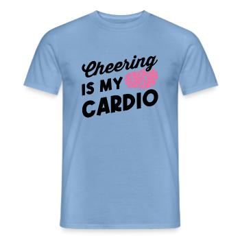 Cheering Is My Cardio Cheerleading Cheerleader Gym - Männer T-Shirt - Carolina Blue - Vorne - AI Model Male 178 light (178cm)