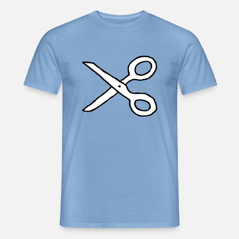 Schere - Männer T-Shirt - Carolina Blue