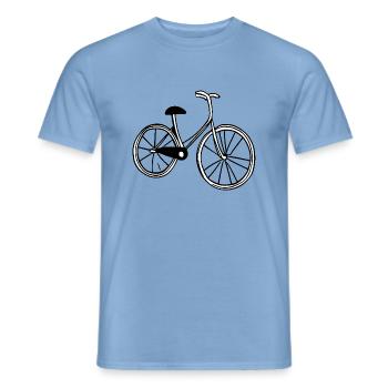 Fahrrad Gekritzel Fahrräder Radfahren Silhouette 2 - Männer T-Shirt - Carolina Blue - Vorne - AI Model Male 178 light (178cm)