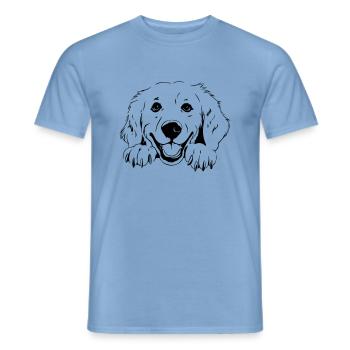 Golden Retriever - Männer T-Shirt - Carolina Blue - Vorne - AI Model Male 178 light (178cm)