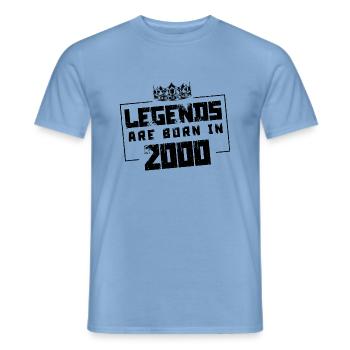 2000 Legends Born in - Men's T-Shirt - carolina blue - Front - AI Model Male 178 light (178cm)