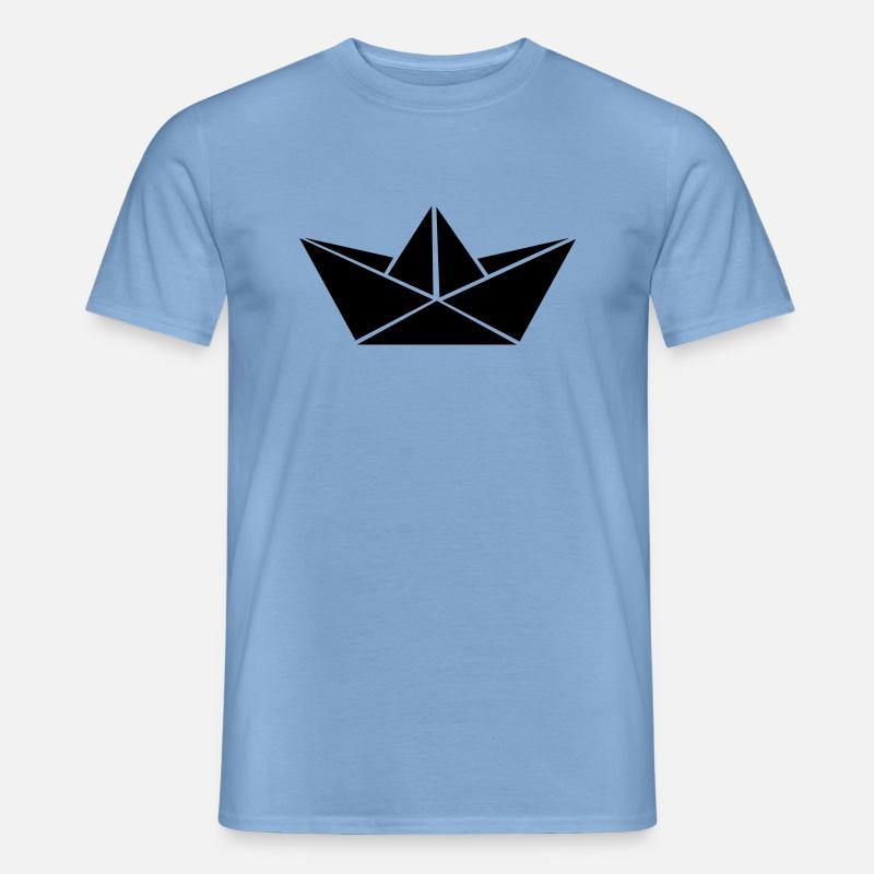 papierboot_01 - Männer T-Shirt - Carolina Blue
