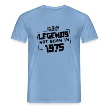 1975 legends born in - Männer T-Shirt - Carolina Blue - Vorne - AI Model Male 178 light (178cm)