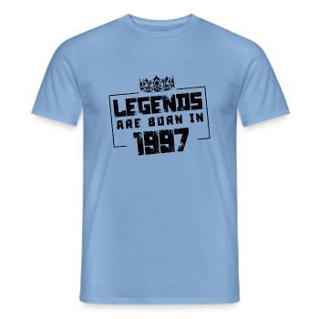 1997 legends born in - Männer T-Shirt - Carolina Blue - Vorne - AI Model Male 178 light (178cm)