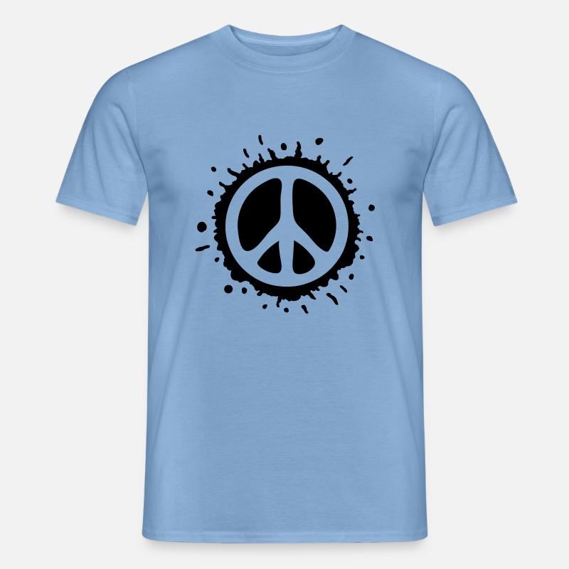 Peace (Splash) - Männer T-Shirt - Carolina Blue