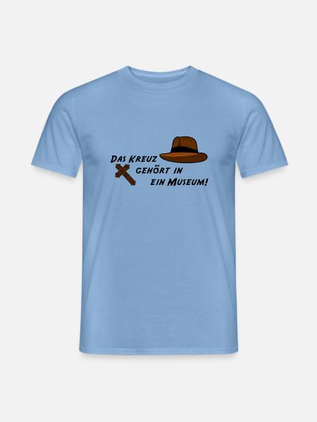 Kreuz - Männer T-Shirt - Carolina Blue