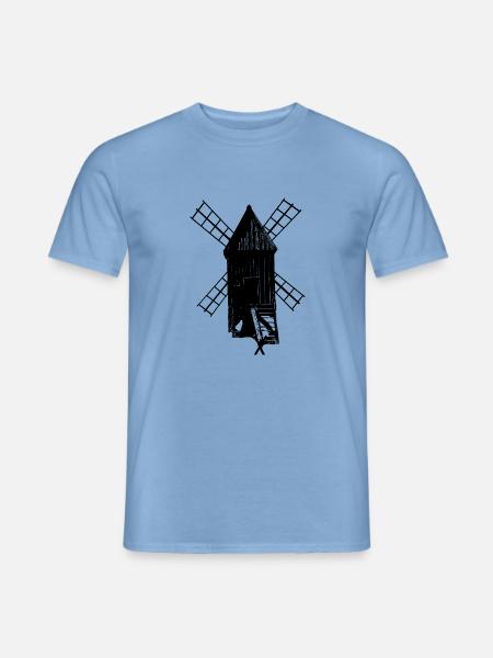 Historische Windmühle Ödland - Männer T-Shirt - Carolina Blue