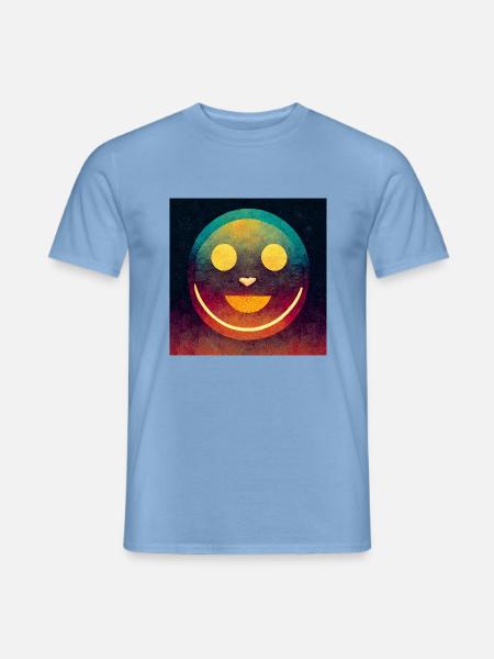 Happy Emoji - Männer T-Shirt - Carolina Blue