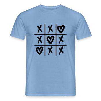 Liebe pur: Herz-Shirt für Dich! - Männer T-Shirt - Carolina Blue - Vorne - AI Model Male 178 light (178cm)