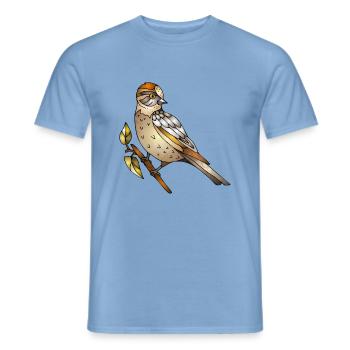 Colorful bird - Men's T-Shirt - carolina blue - Front - AI Model Male 178 light (178cm)