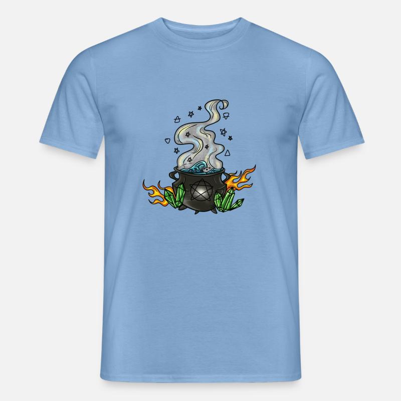 Der vier Elemente Kessel - Männer T-Shirt - Carolina Blue