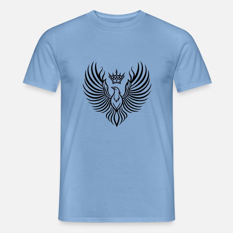 Phoenix mit schwebender Krone - Männer T-Shirt - Carolina Blue