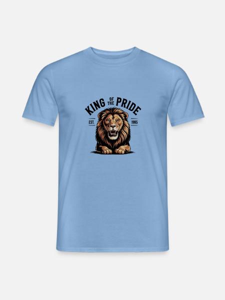 King of the Pride – Majestätischer Löwe - Männer T-Shirt - Carolina Blue