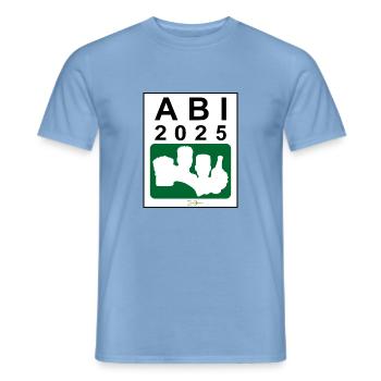 Bier Liga Logo ABI 2025 Grün - Männer T-Shirt - Carolina Blue - Vorne - AI Model Male 178 light (178cm)