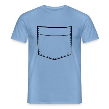 Design chest pocket empty - Men's T-Shirt - carolina blue - Front - AI Model Male 178 light (178cm)