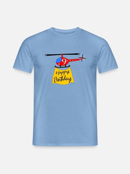 helikopter gratulerer med dagen 9 - T-skjorte herre - carolina blue
