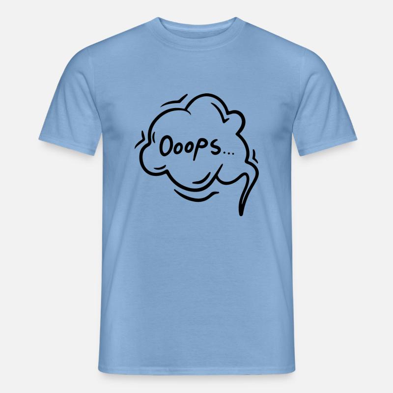 Sprechblase Comic Oops - Männer T-Shirt - Carolina Blue