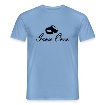 game over - Männer T-Shirt - Carolina Blue - Vorne - AI Model Male 178 light (178cm)