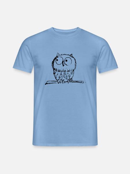 Waldkauz, Käuzchen, Eule, Uhu - Männer T-Shirt - Carolina Blue