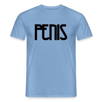 Penis Cliché - Männer T-Shirt - Carolina Blue - Vorne - AI Model Male 178 light (178cm)