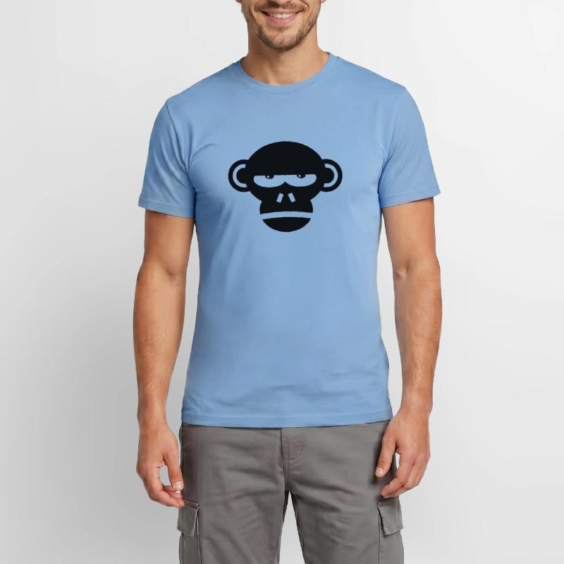 Grumpy Monkey Face Affe Geschenk Geschenkidee Männer T-Shirt