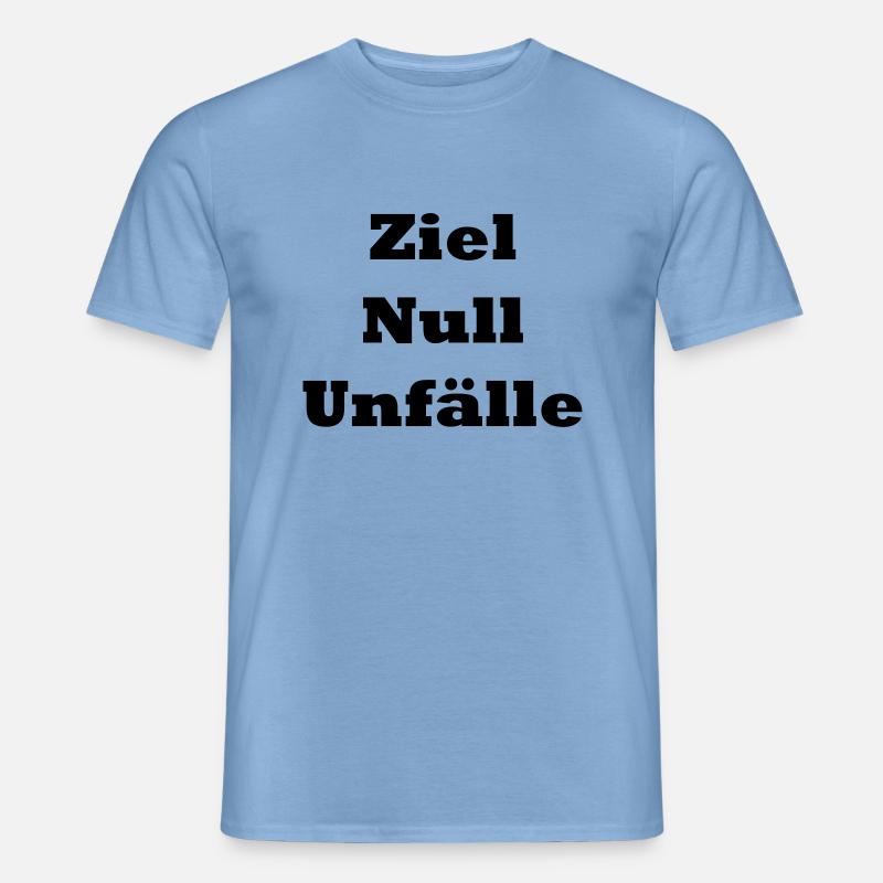 Ziel Null Unfälle (schwarz) - Männer T-Shirt - Carolina Blue