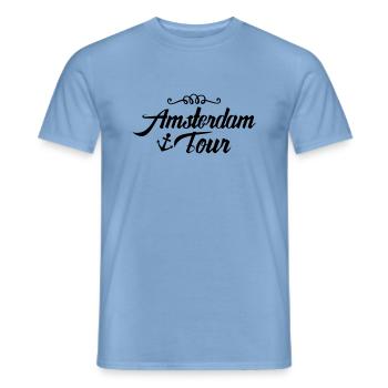 amsterdam tour - Männer T-Shirt - Carolina Blue - Vorne - AI Model Male 178 light (178cm)