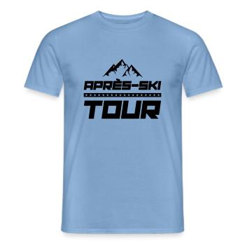 apres ski tour - Männer T-Shirt - Carolina Blue - Vorne - AI Model Male 178 light (178cm)