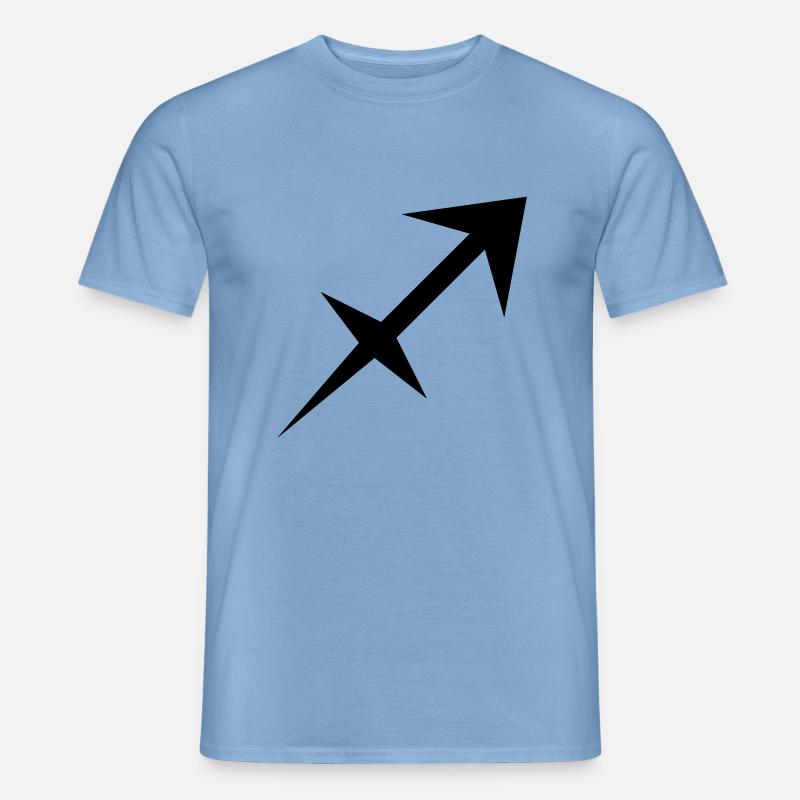 Glyphe Schütze Sternzeichen-Symbol - Männer T-Shirt - Carolina Blue