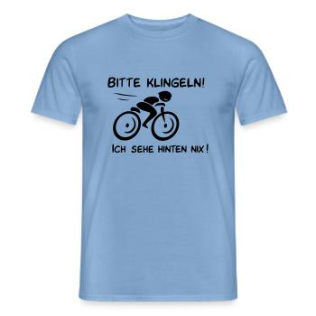 Radfahrer bitte klingeln! - Männer T-Shirt - Carolina Blue - Vorne - AI Model Male 178 light (178cm)