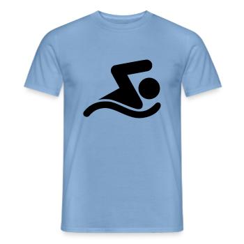 Sport - Schwimmer - Männer T-Shirt - Carolina Blue - Vorne - AI Model Male 178 light (178cm)