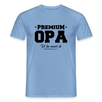 opa premium - Männer T-Shirt - Carolina Blue - Vorne - AI Model Male 178 light (178cm)