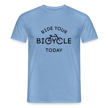 Bicycle Bicycle Cyclist - Men's T-Shirt - carolina blue - Front - AI Model Male 178 light (178cm)