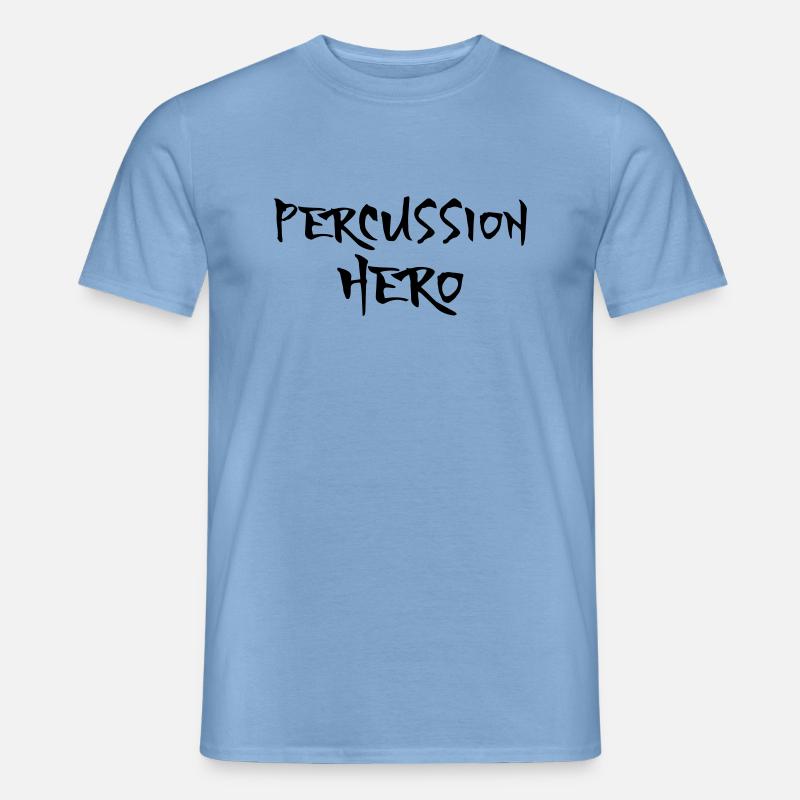 Percussion Hero - Männer T-Shirt - Carolina Blue