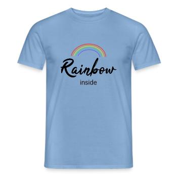 Rainbow inside - Männer T-Shirt - Carolina Blue - Vorne - AI Model Male 178 light (178cm)