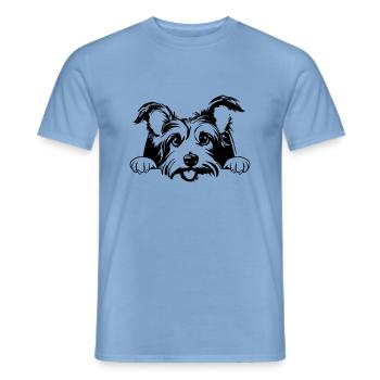 Kleiner Terrier - Männer T-Shirt - Carolina Blue - Vorne - AI Model Male 178 light (178cm)