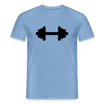 Hantel - Bodybuilding - Männer T-Shirt - Carolina Blue - Vorne - AI Model Male 178 light (178cm)