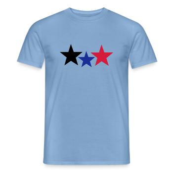 Stars - Männer T-Shirt - Carolina Blue - Vorne - AI Model Male 178 light (178cm)