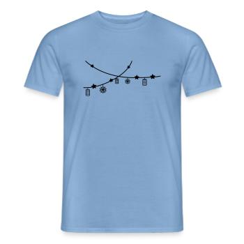 Sternenkette - Männer T-Shirt - Carolina Blue - Vorne - AI Model Male 178 light (178cm)