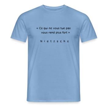 Nietzsche - T-shirt homme - carolina blue - Devant - AI Model Male 178 light (178cm)
