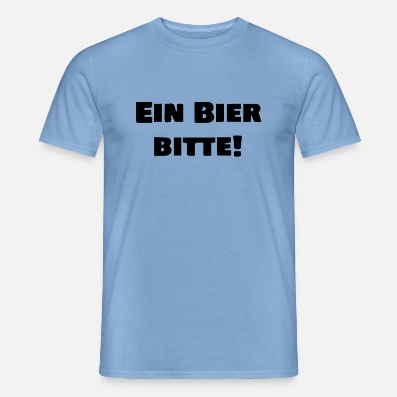 Ein BIER bitte! - Männer T-Shirt - Carolina Blue