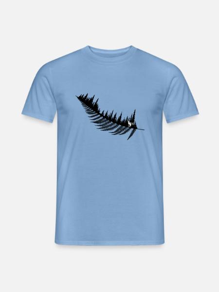 MTB Lifestyle - Wald Farn Wheely - Männer T-Shirt - Carolina Blue