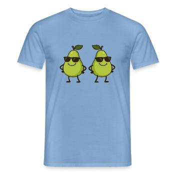 birne comic cool 2 - Männer T-Shirt - Carolina Blue - Vorne - AI Model Male 178 light (178cm)