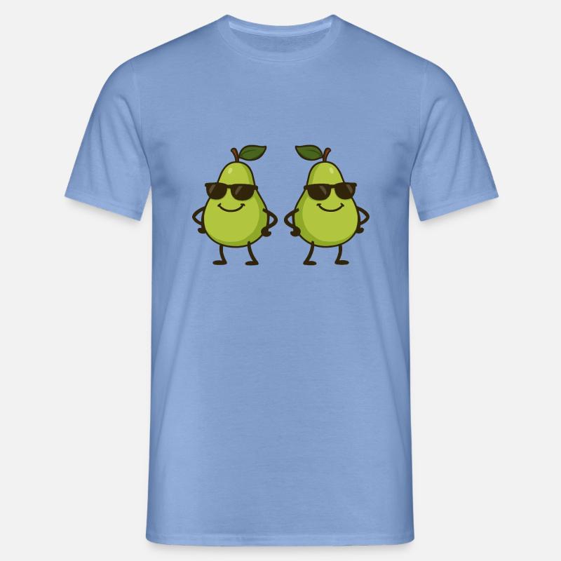 Pear Comic Cool 2 - Men's T-Shirt - carolina blue