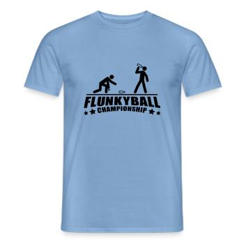 flunkyball_bierball_championship_1__f1 - Männer T-Shirt - Carolina Blue - Vorne - AI Model Male 178 light (178cm)