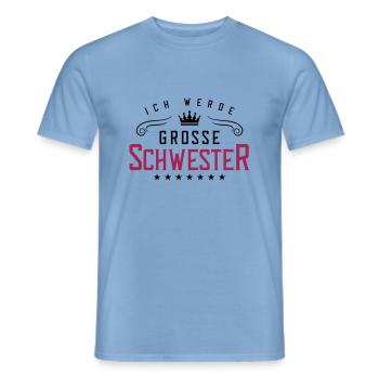 ich werde grosse schwester - Männer T-Shirt - Carolina Blue - Vorne - AI Model Male 178 light (178cm)